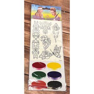 Painting Body Art Glitter Tattoo Kit With Tribal Designs & Waterproof Colors